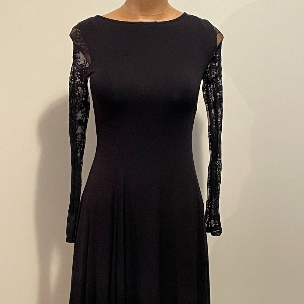 Venus - mini  black dress with lace - size medium  -